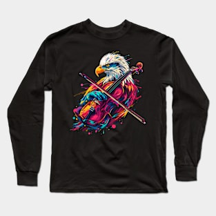 Eagle Playing Violin Long Sleeve T-Shirt